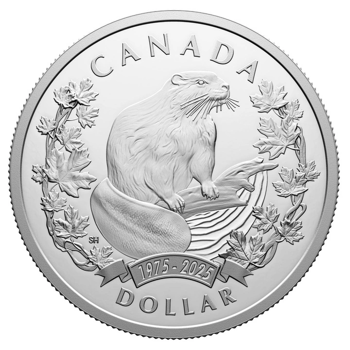 Canada: 50th Anniversary of the Beaver as an Official Symbol $1 Srebro 2025 Proof