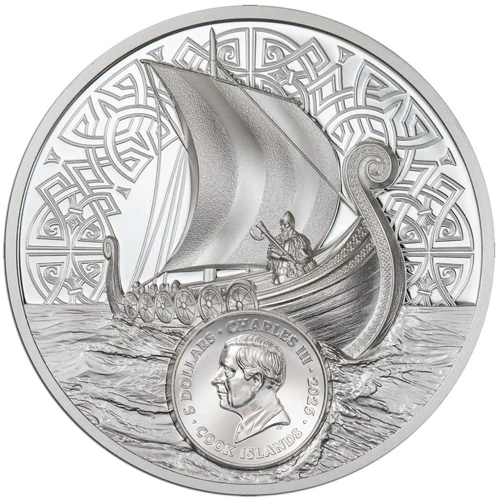 Cook Islands: Savage Vikings 1 uncja Srebra 2026 Proof