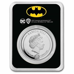 Samoa: DC Comics - Batman kolorowany 1 uncja Srebra 2023 Slab