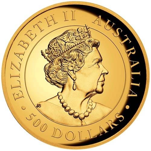 Kookaburra 5 uncji Złota 2022 Proof High Relief