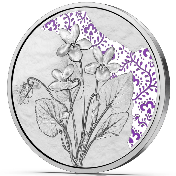 The Violet kolorowany 10 Euro Srebro 2024 Proof