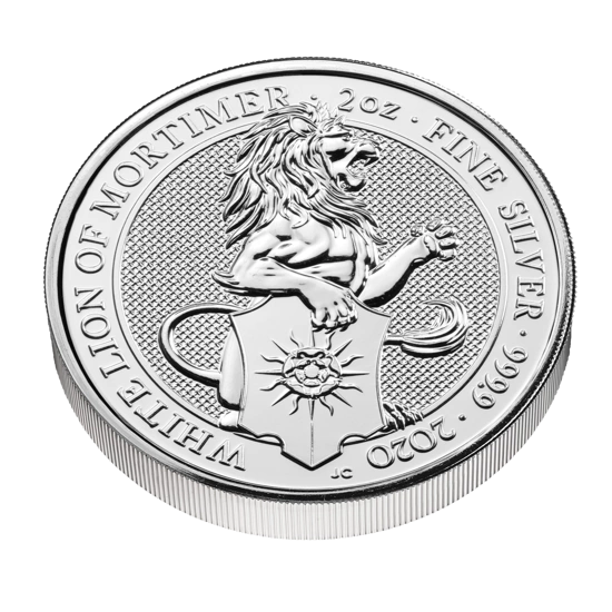 Bestie Królowej: Biały Lew Mortimerów 2 uncje Srebra 2020