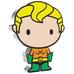 Niue: DC Comics - Aquaman Chibi Coin kolorowany 1 uncja Srebra 2021 Proof