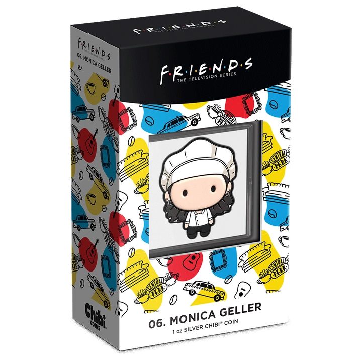 Niue: Friends - Monica Chibi Coin kolorowany 1 uncja Srebra 2022 Proof