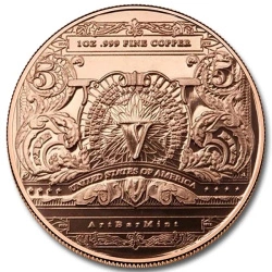 $5 Banknote 1 uncja Miedzi