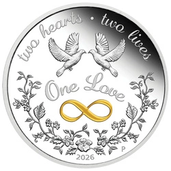 One Love kolorowany 1 uncja Srebra 2026 Proof