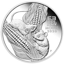 Lunar III: Rok Myszy 1 uncja Srebra 2020 Proof