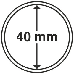 Leuchtturm - Plastikowy kapsel na monetę 40 mm 100 sztuk