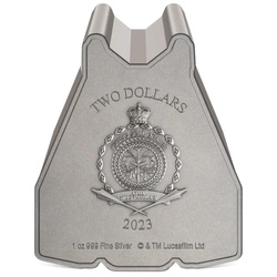 Niue: Star Wars - Snowspeeder 1 uncja Srebra 2023 Antiqued Shaped Coin