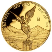 Mexican Libertad 1/2 uncji Złota 2021 Proof