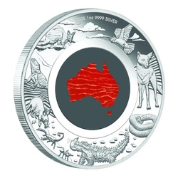 Australia: Great Southern Land kolorowany 1 uncja Srebra 2025 Proof