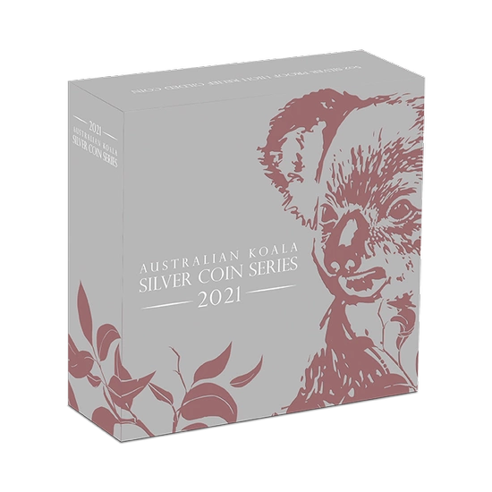 Australijska Koala 5 uncji Srebra 2021 Proof High Relief Pozłacana