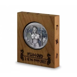 Valkyries: Hildegard kolorowana 2 uncje Srebra 2022 Ultra High Relief 