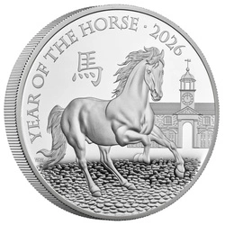 Royal Mint Lunar: Rok Konia 5 uncji Srebra 2026 Proof