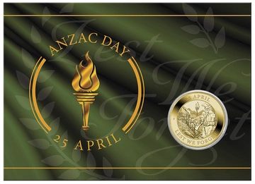 Anzac Day 13,5 grama Brązu Aluminiowego 2022 (Moneta w zielonej karcie)