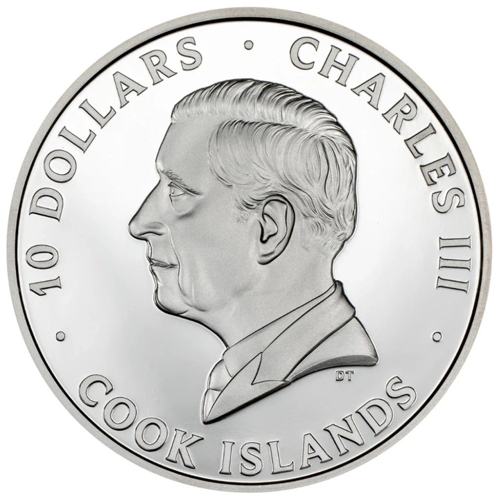 Cook Islands: Repubblica Italiana kolorowany 2 uncje Srebra 2025 Proof