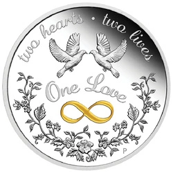 One Love kolorowany 1 uncja Srebra 2023 Proof