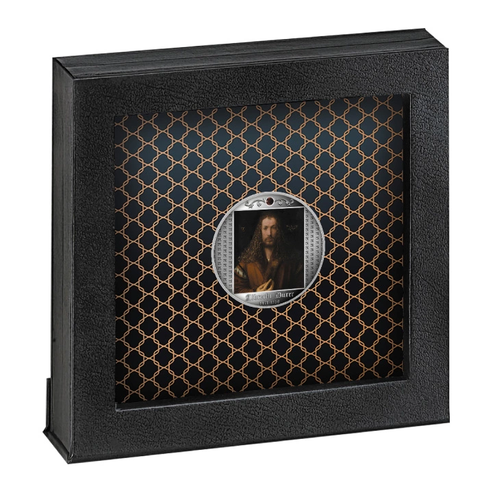 Cameroon: Albrecht Dürer - Autoportret w futrze kolorowany Srebro 2021 Proof