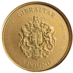 Gibraltar: Lady Justice 1/10 uncji Złota 2023 Proof