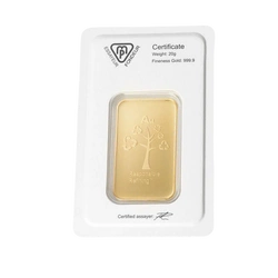 Metalor: Sztabka 20 gramów Złota