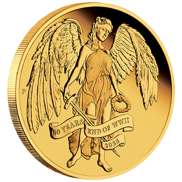 80th Anniversary End of WWII - Winged Victory 1/4 uncji Złota 2025 Proof