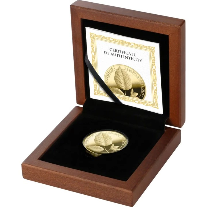Beech Leaf 1 uncja Złota 2023 Proof