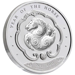 Bhutan: Lunar Rok Konia kolorowany 1 uncja Srebra 2026 Proof