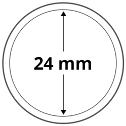 Leuchtturm - Plastikowy kapsel na monetę 24 mm 100 sztuk