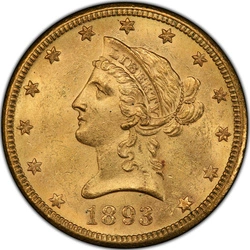 Liberty Head $10 Złoto 1893
