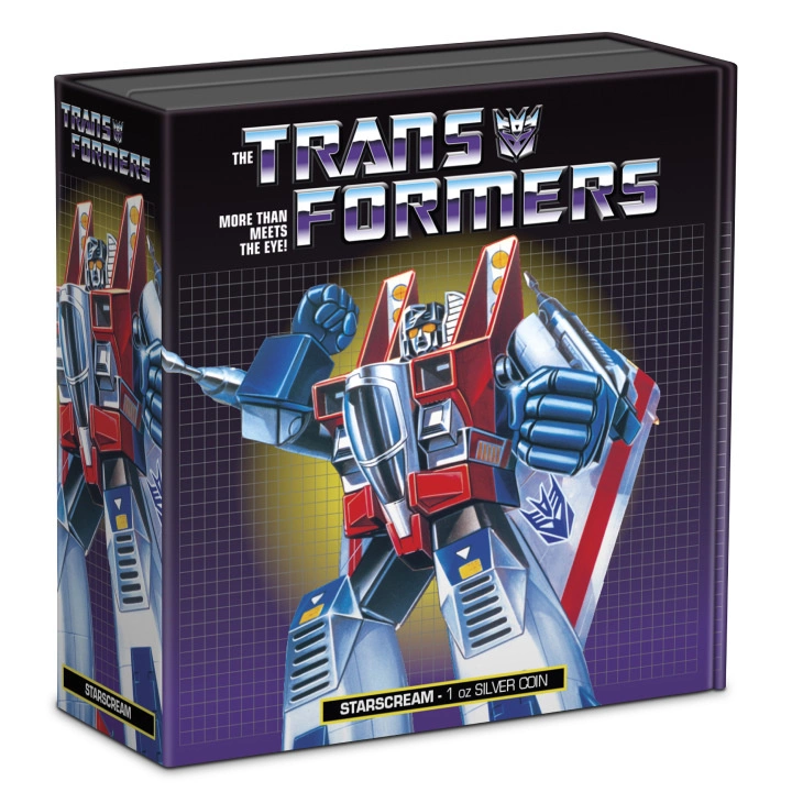 Niue: Transformers - Starscream kolorowany 1 uncja Srebra 2023 Proof