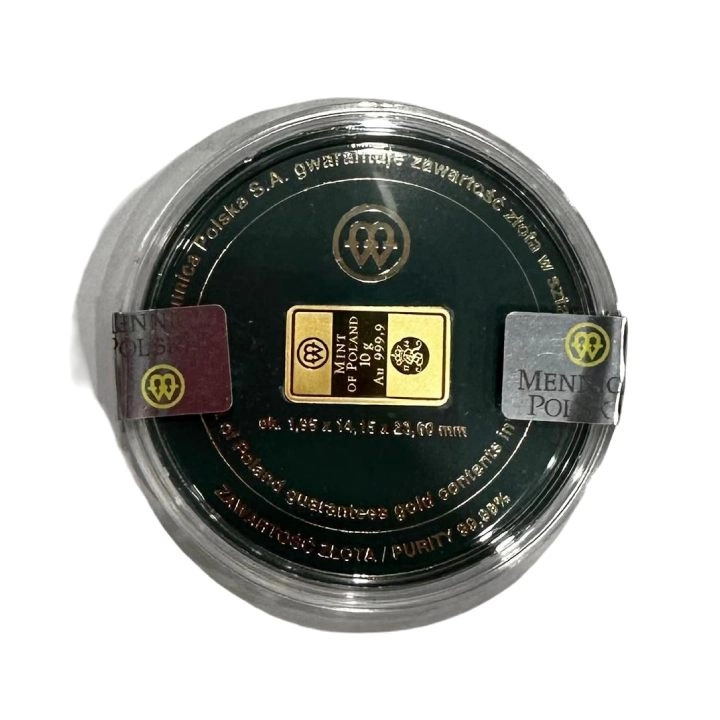 10 gramów Sztabka Złota Mennica Polska