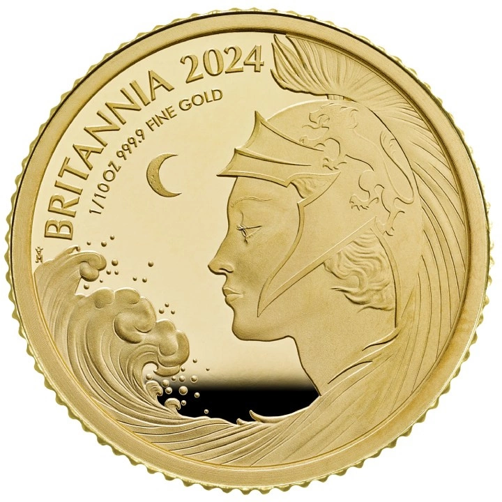 Zestaw 6 monet Premium Britannia Złoto 2024 Proof