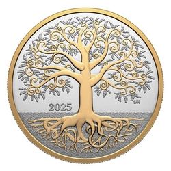 Canada: Tree of Life pozłacany 1/2 uncji Srebra 2025 Proof