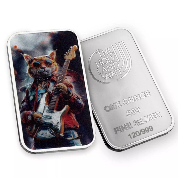 Sztabka The Holy Land Mint - Human Cats - Jimmy kolorowana 1 uncja Srebra 2025