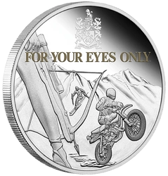 Tuvalu: For Your Eyes Only kolorowany 40. rocznica filmu 1 uncja Srebra 2021 Proof