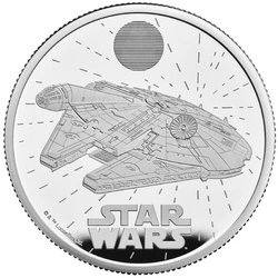Star Wars: Millennium Falcon 2 uncje Srebra 2024 Proof
