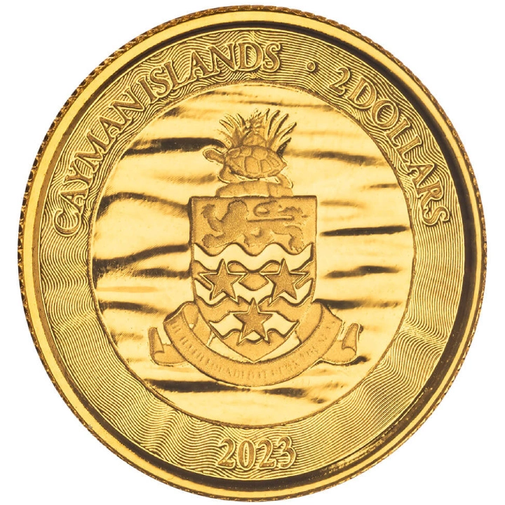 Cayman Islands: Loggerhead Turtle 1/10 uncji Złota 2023 Prooflike