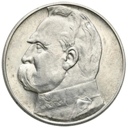 Polska: 10 Złotych "Józef Piłsudski" Różne Roczniki (próba Ag.750)