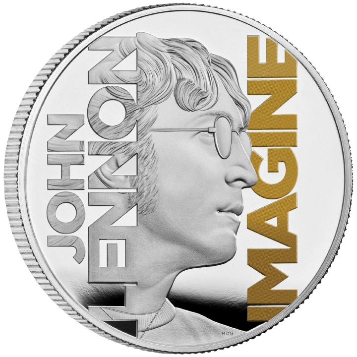 John Lennon kolorowany 1 uncja Srebra 2025 Proof