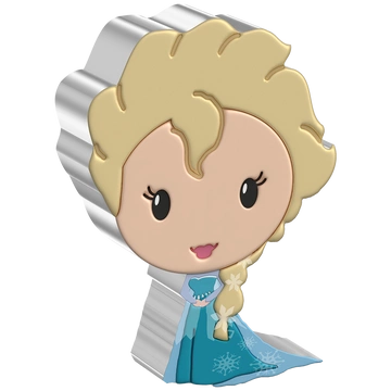 Niue: Disney Frozen - Elsa Chibi Coin kolorowany 1 uncja Srebra 2022 Proof
