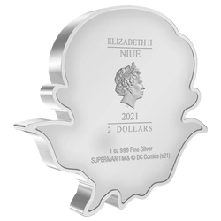 Niue: DC Comics - Superman Flying Chibi Coin kolorowany 1 uncja Srebra 2021 Proof