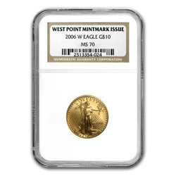 Amerykański Orzeł 1/4 uncji Złota 2006 MS 70 NGC