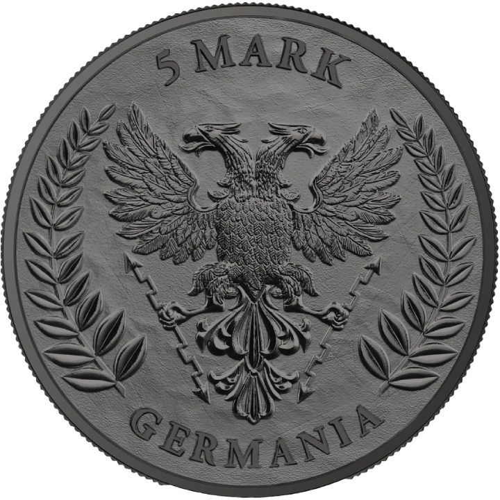 Germania 1 uncja kolorowana Srebra 2025 (Black Silver) WMF Edition