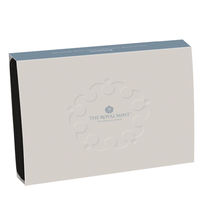 Zestaw 4 monet Britannia Srebro 2025 Reverse Frosted