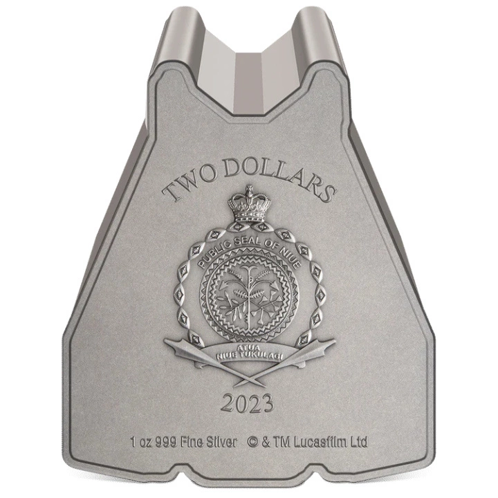 Niue: Star Wars - Snowspeeder 1 uncja Srebra 2023 Antiqued Shaped Coin