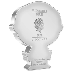 Niue: DC Comics - Aquaman Chibi Coin kolorowany 1 uncja Srebra 2021 Proof
