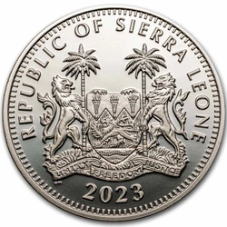 Sierra Leone: Egyptian Gods - Ra kolorowany 2 uncje Srebra 2023 Proof