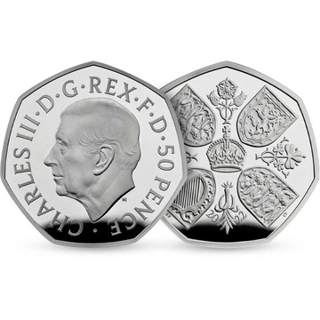 Her Majesty Queen Elizabeth II 50p Srebro 2022 Proof