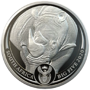 Big Five: Rhino 1 uncja Platyny 2020 Proof 