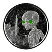 Ghana: Alien kolorowany 1/2 uncji Srebra 2021 Proof